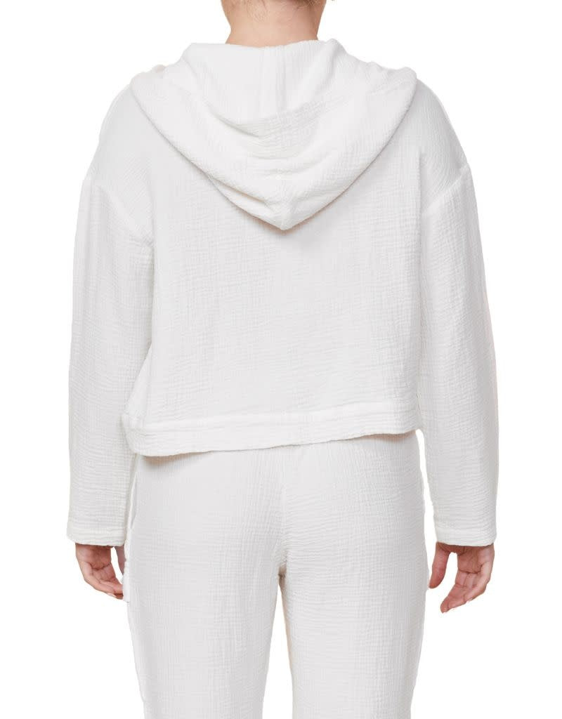 Gauze Pullover Hoody Pearl