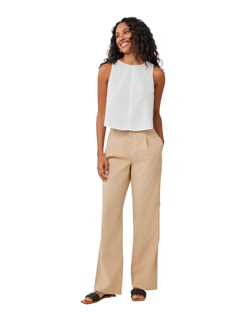 Single Pleat Trouser Kona Khaki