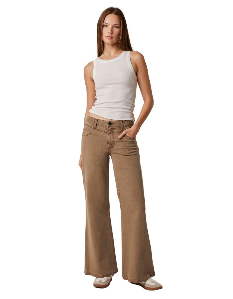 Conrad High Rise Long Wide Leg Ginger F24