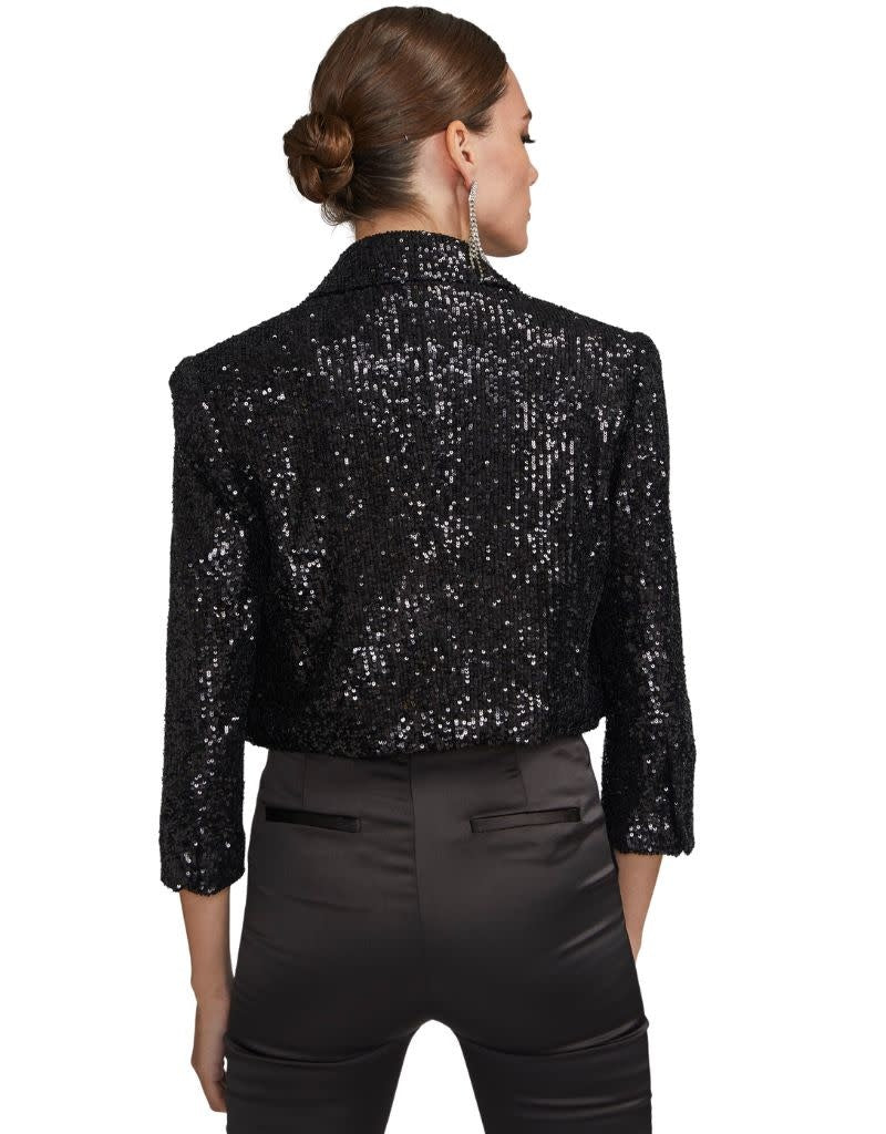 Isabella Sequin Jacket Black