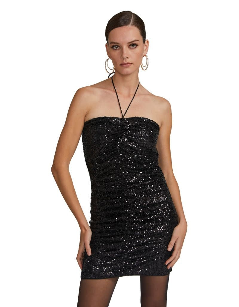 Jasmine Sequin Dress Black H23
