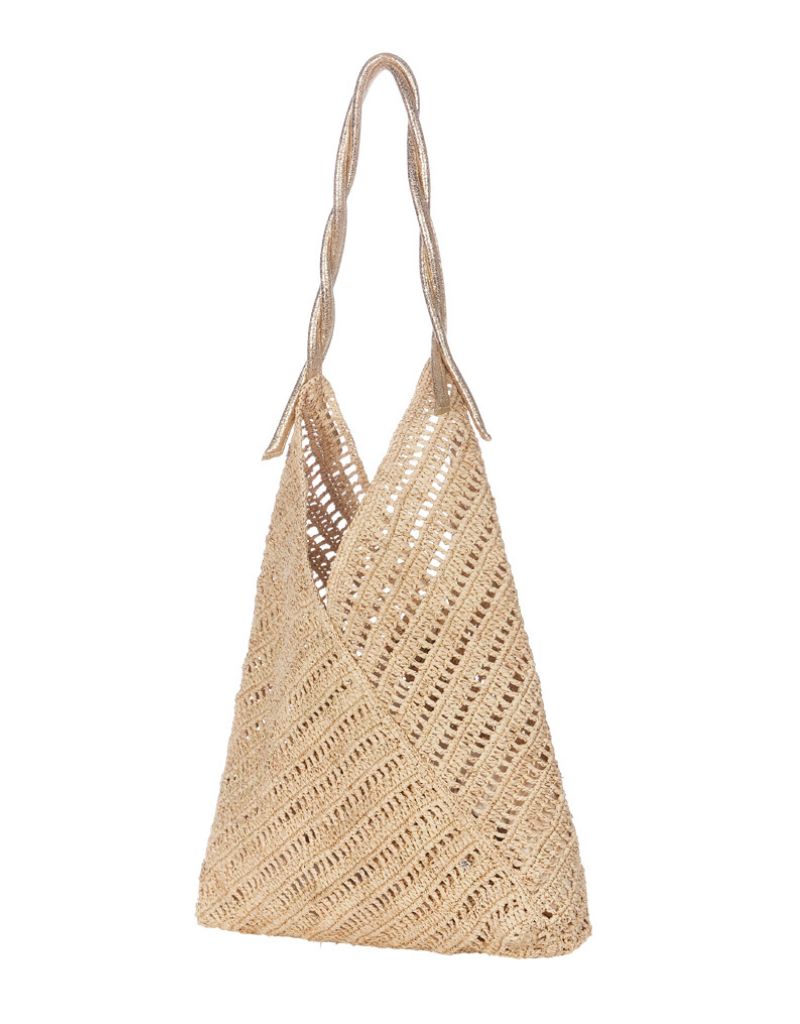 Panama Tote Lux Natural Gold