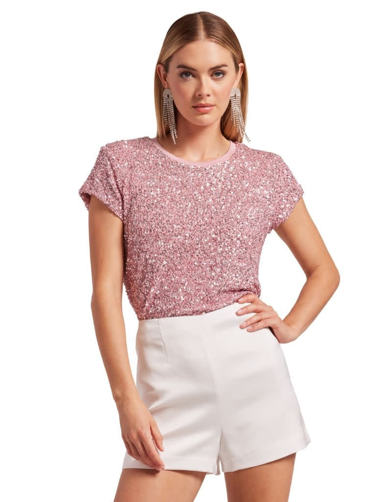 Kai Sequin Top Light Pink S24