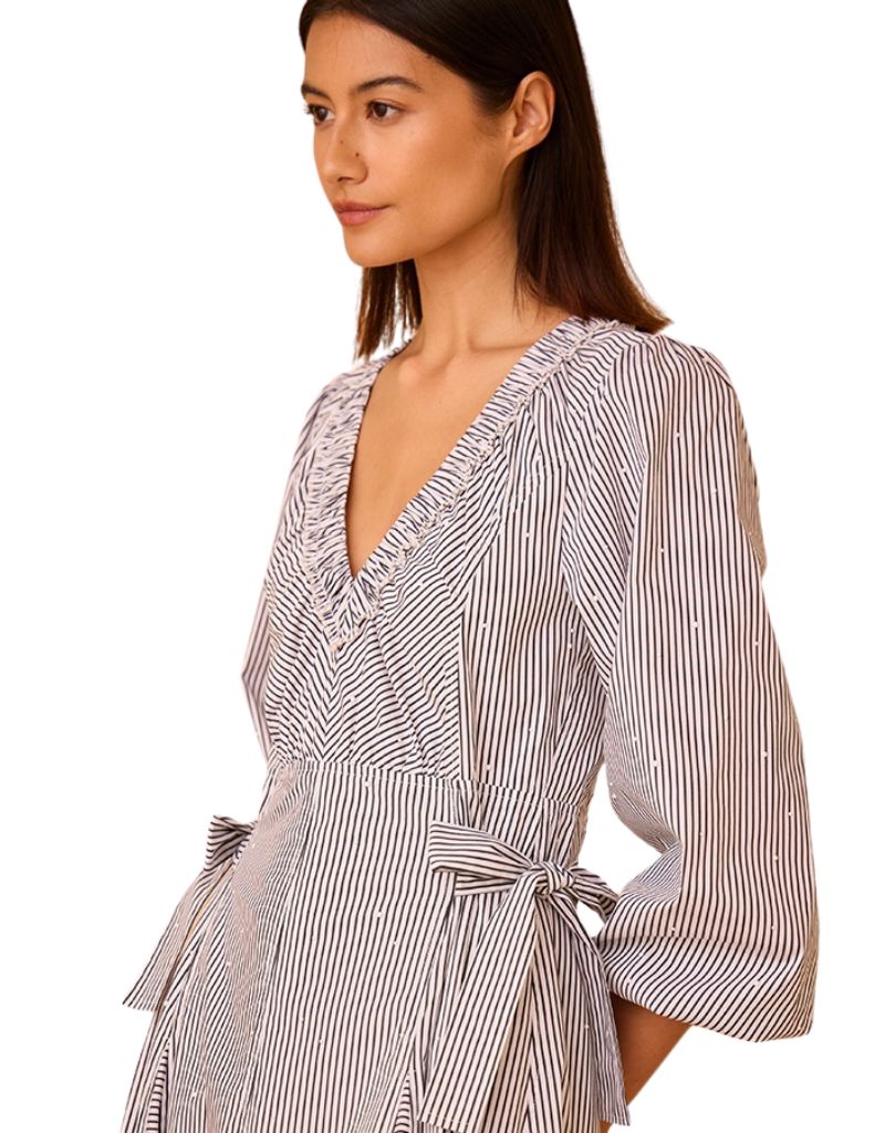 Vera Dress Embellished Croquet Stripe