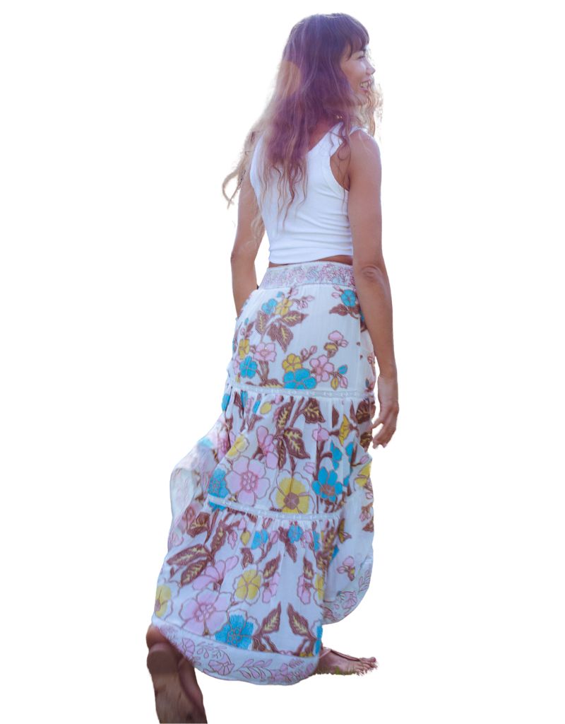 Marni Maxi Skirt Turq Yellow Floral 3