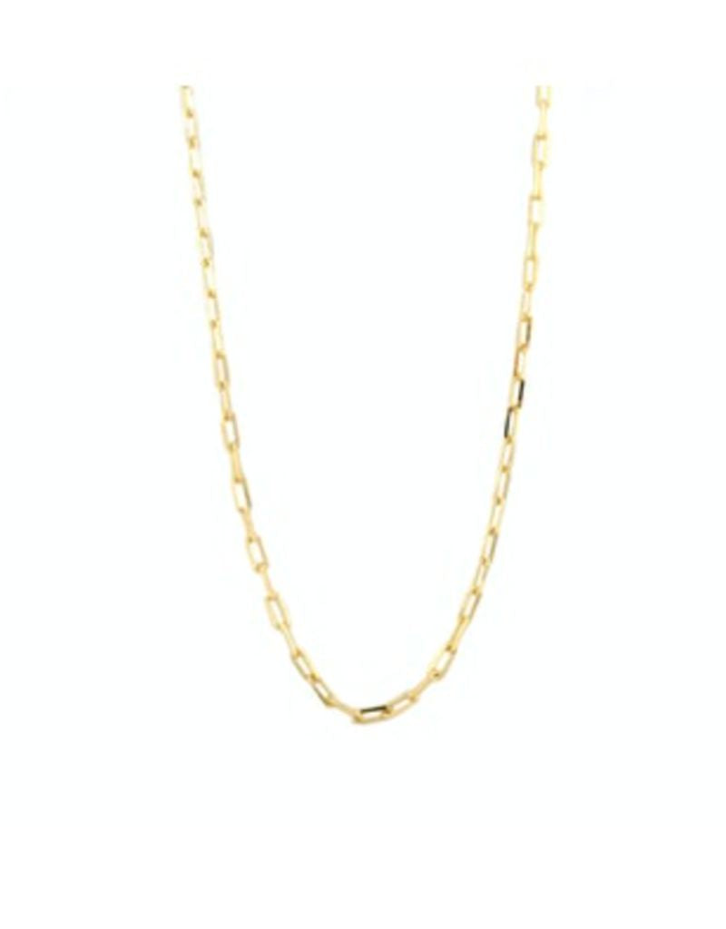 1648N Gold Plated-Sterling 30" Small Link Chain Necklace
