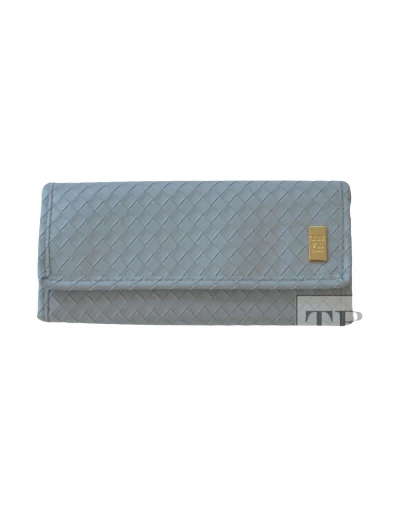 Luxe Jewelry Wallet Woven Bleu