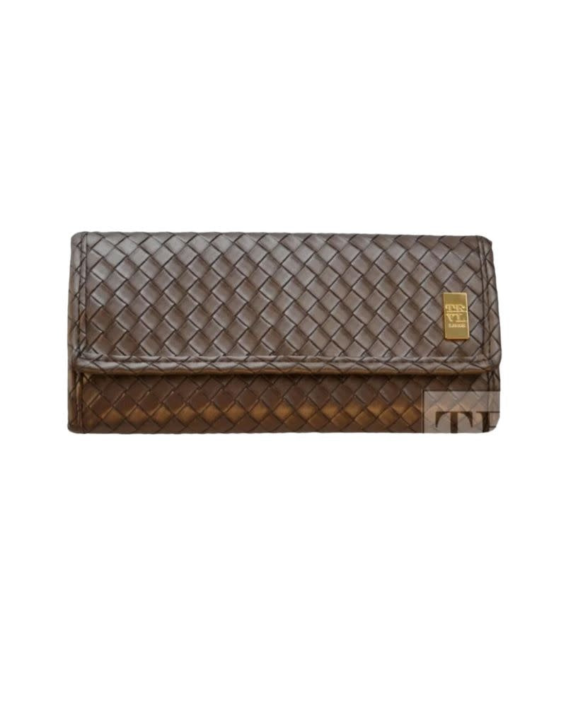 Luxe Jewelry Wallet Woven Bronze