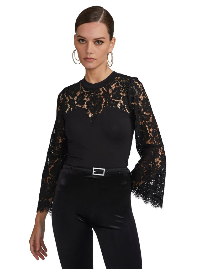 Maritzia Lace Combo Top Black H23