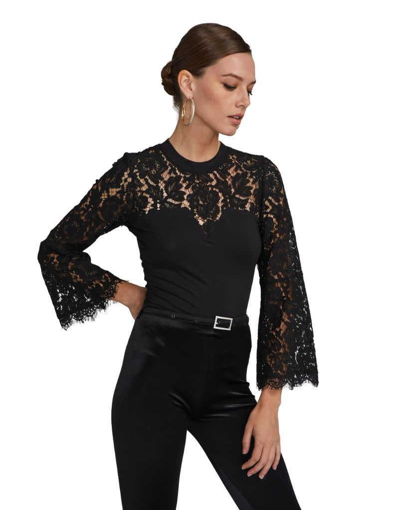 Maritzia Lace Combo Top Black H23