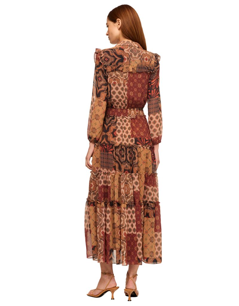 Ahreana Dress Surreal Patchwork F24