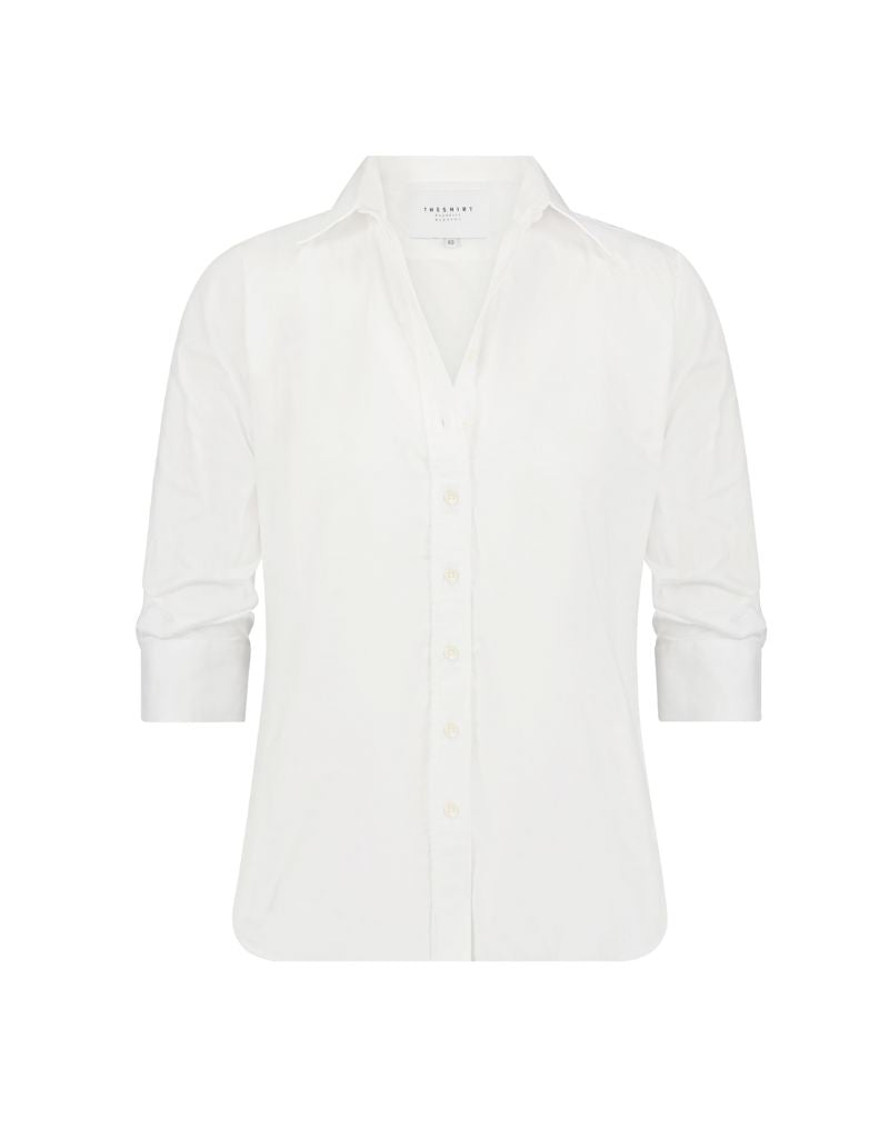 The 3/4 Sleeve Essentials Icon Shirt White