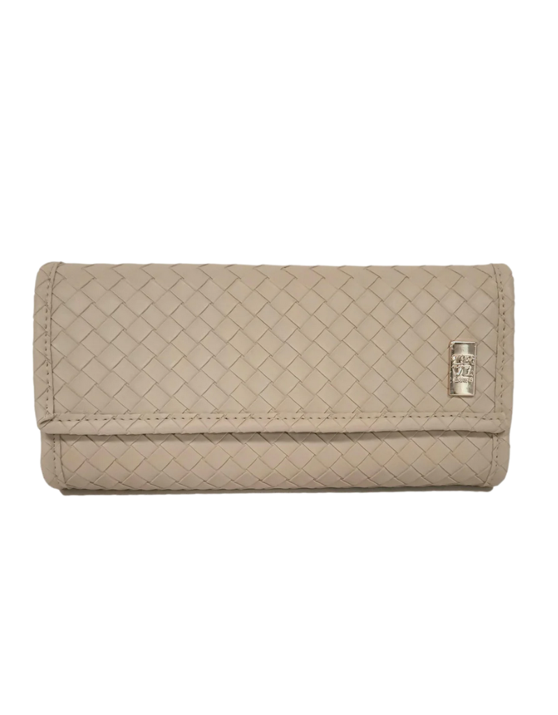 Luxe Jewelry Wallet Trame Woven Bisque