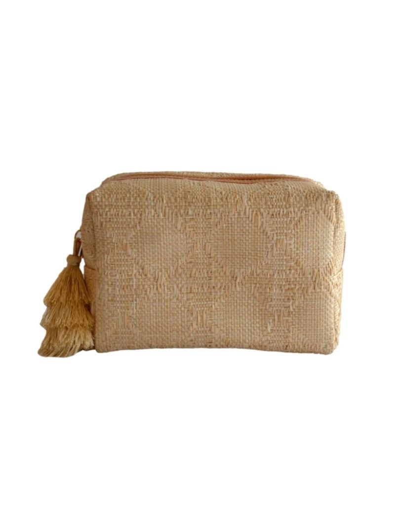 Luxe Bali Straw Everything Bag Cane Sand