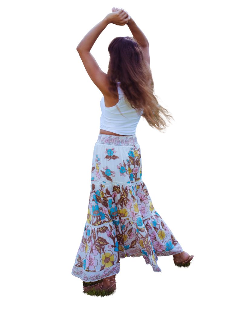 Marni Maxi Skirt Turq Yellow Floral 3