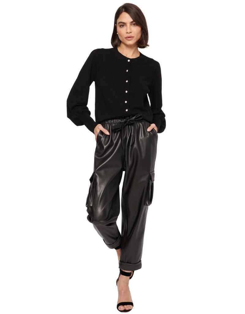 Addy Vegan Leather Pant Black