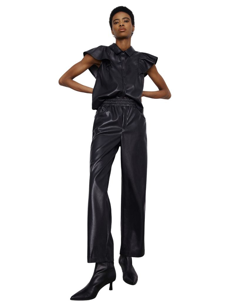 Harlow Faux Leather Pant Black