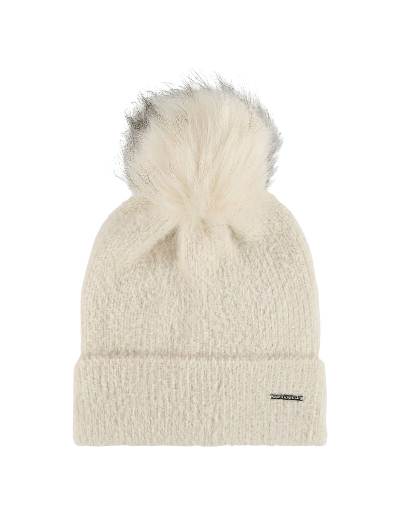 Caso Beanie with Pom Blanc