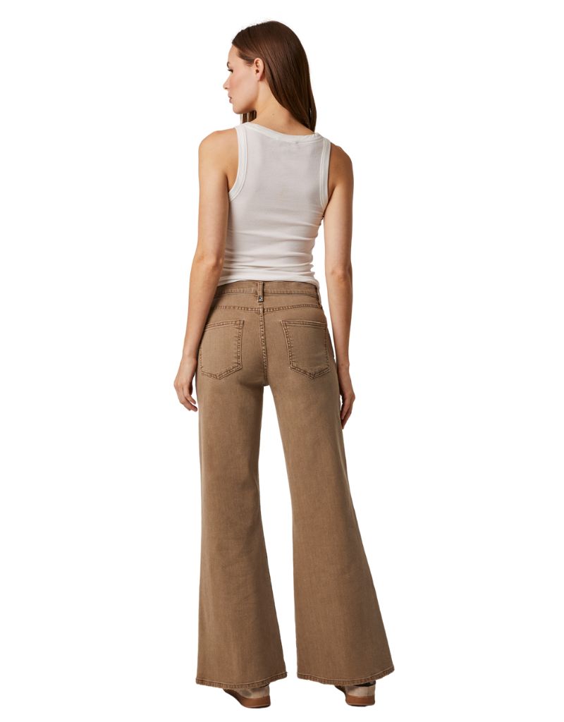 Conrad High Rise Long Wide Leg Ginger