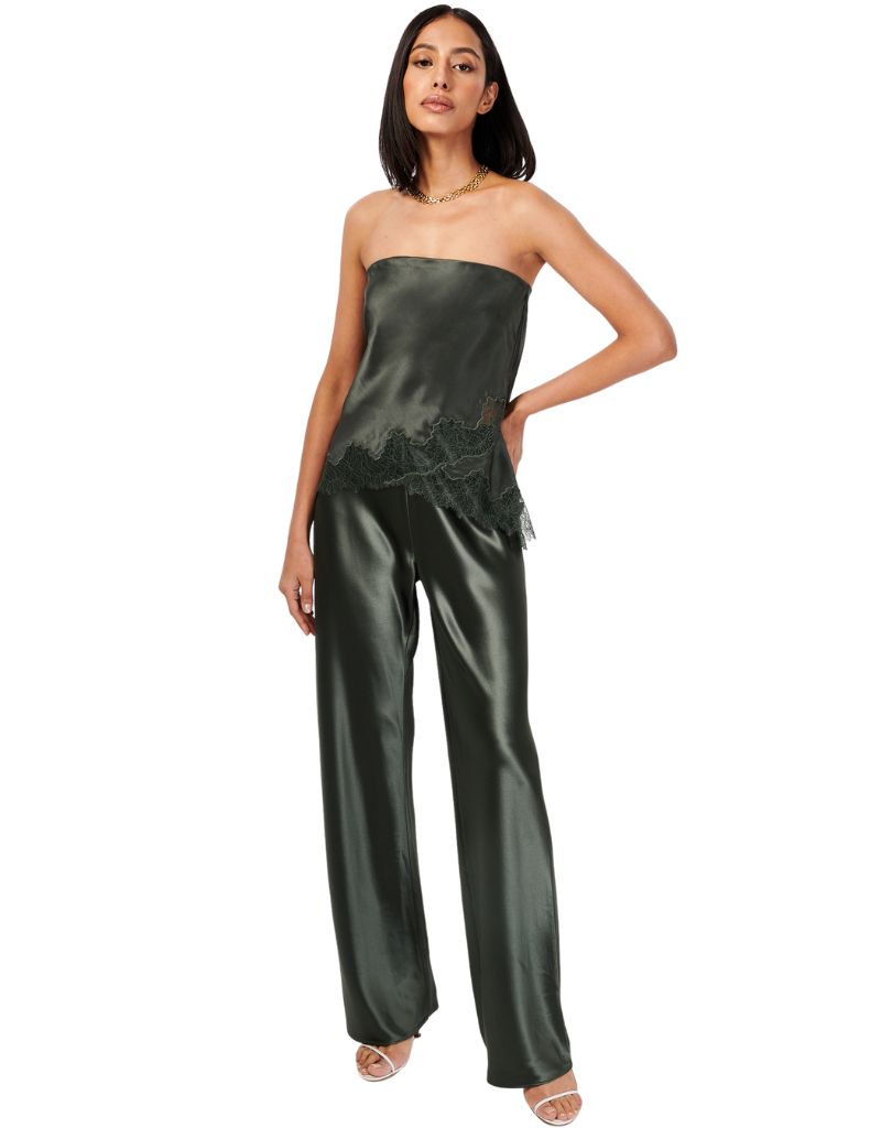 Cami NYC Odessa Camisole in Thyme styled with pants