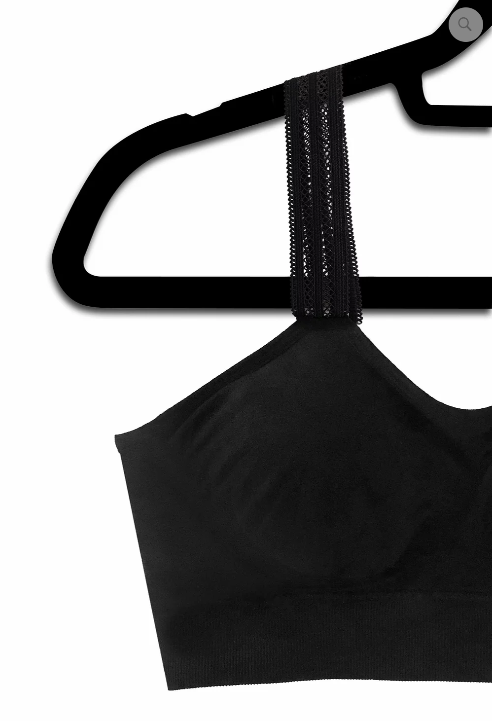 Strap-Its Black Bra with Attached Lace Strap