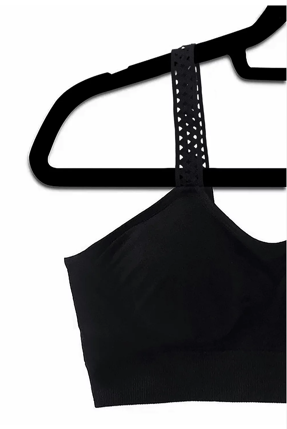 Strap-Its Black Bra Attached Lattice Strap