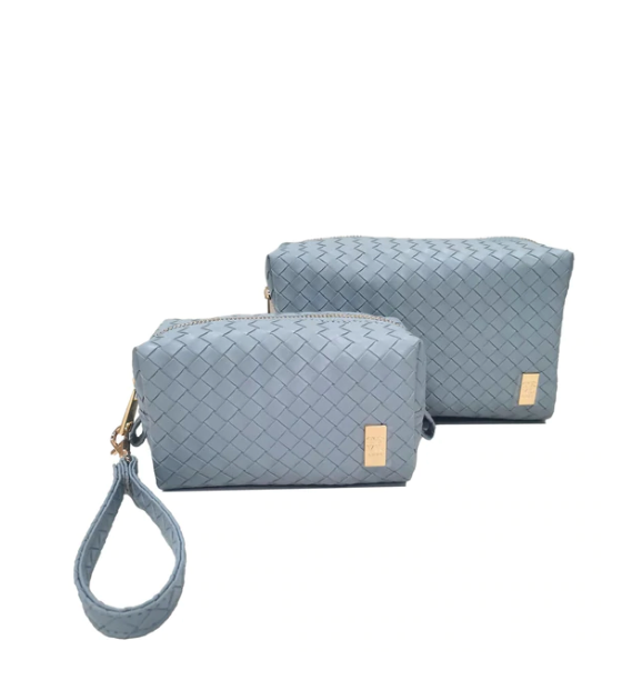 Luxe Duo Dome Bag Set Woven Bleu