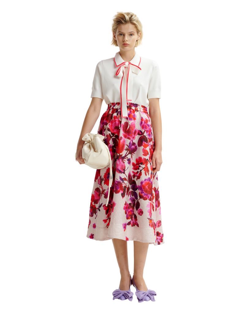 Harbour Wide A Line Skirt Combo 3 Off White