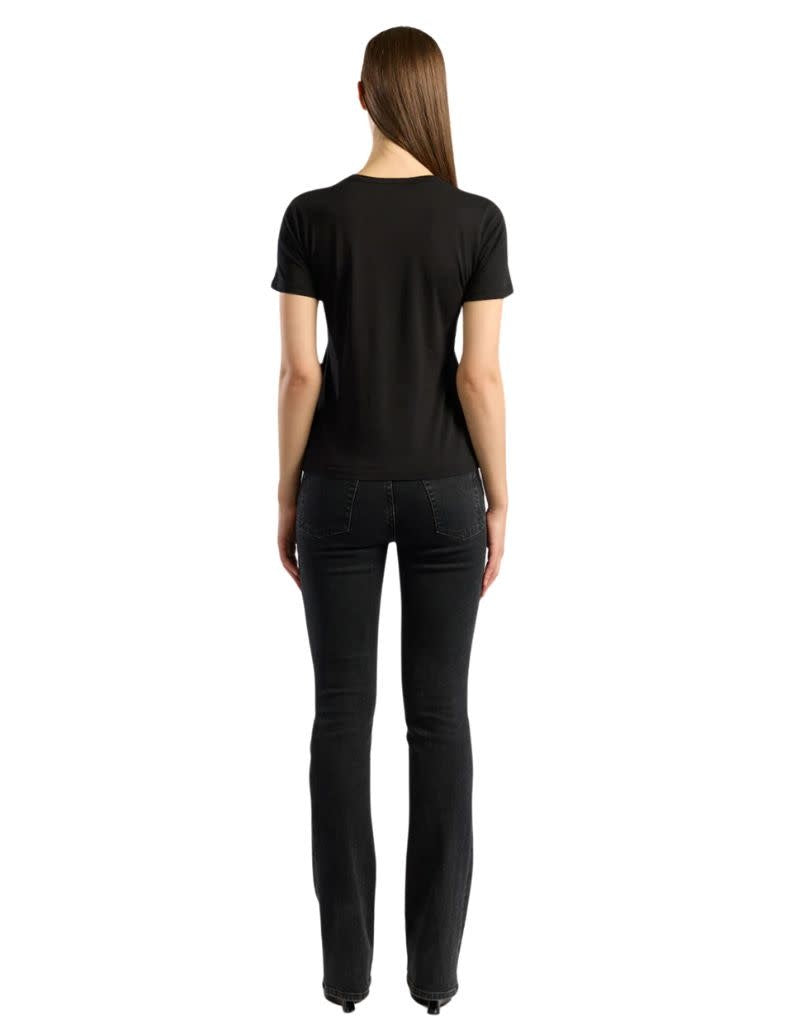 Cotton Citizen Standard Tee Jet Black with black jeans back view