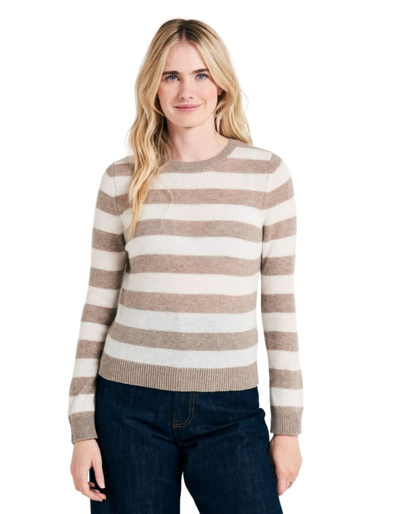 Stripe Crew V2 Org light brown Cream