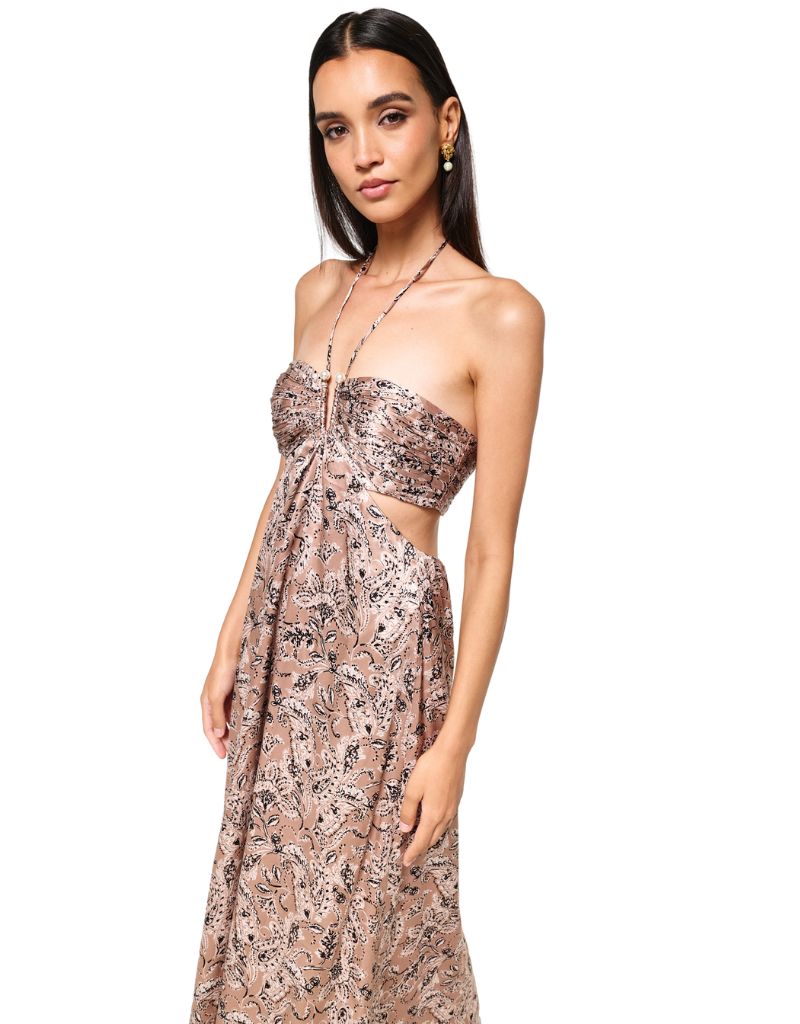 Calliope Dress Neutral Paisley