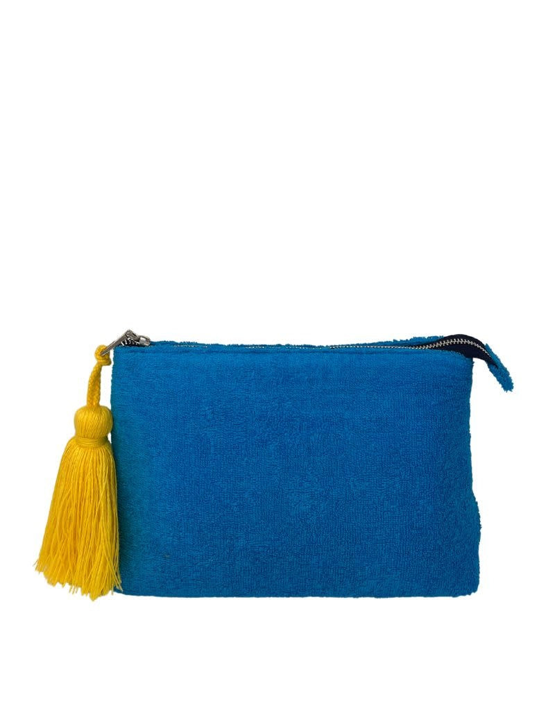 Terry Clutch Turquoise