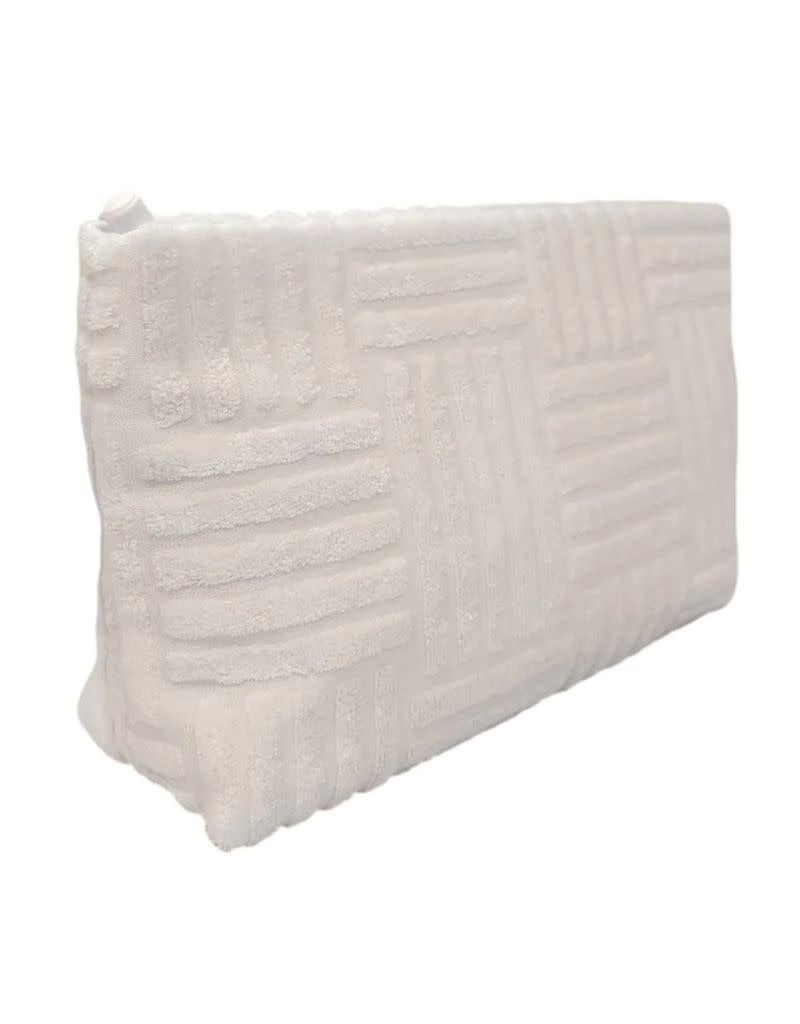 Terry Tile Medium Pouch White