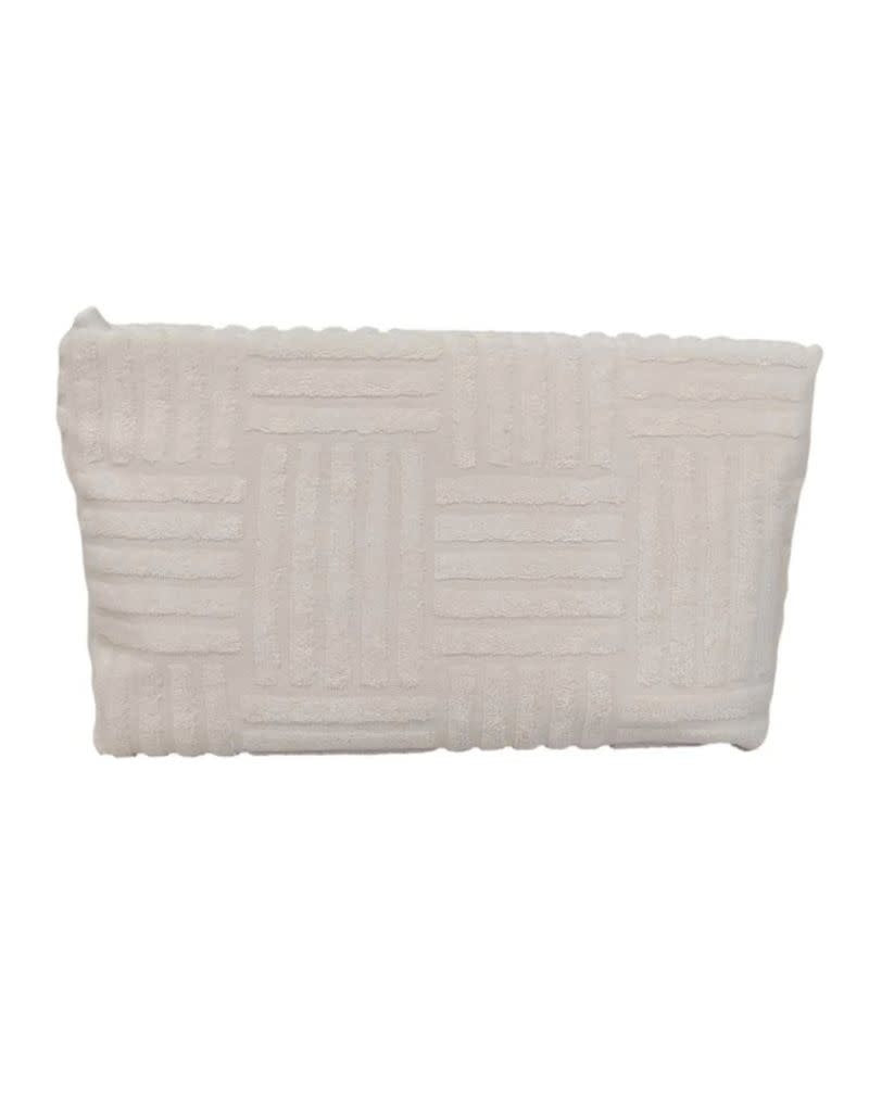 Terry Tile Medium Pouch White