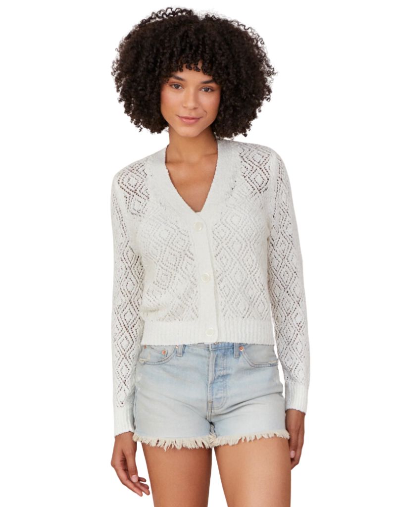 Odette Pointelle V Cardigan Cloud