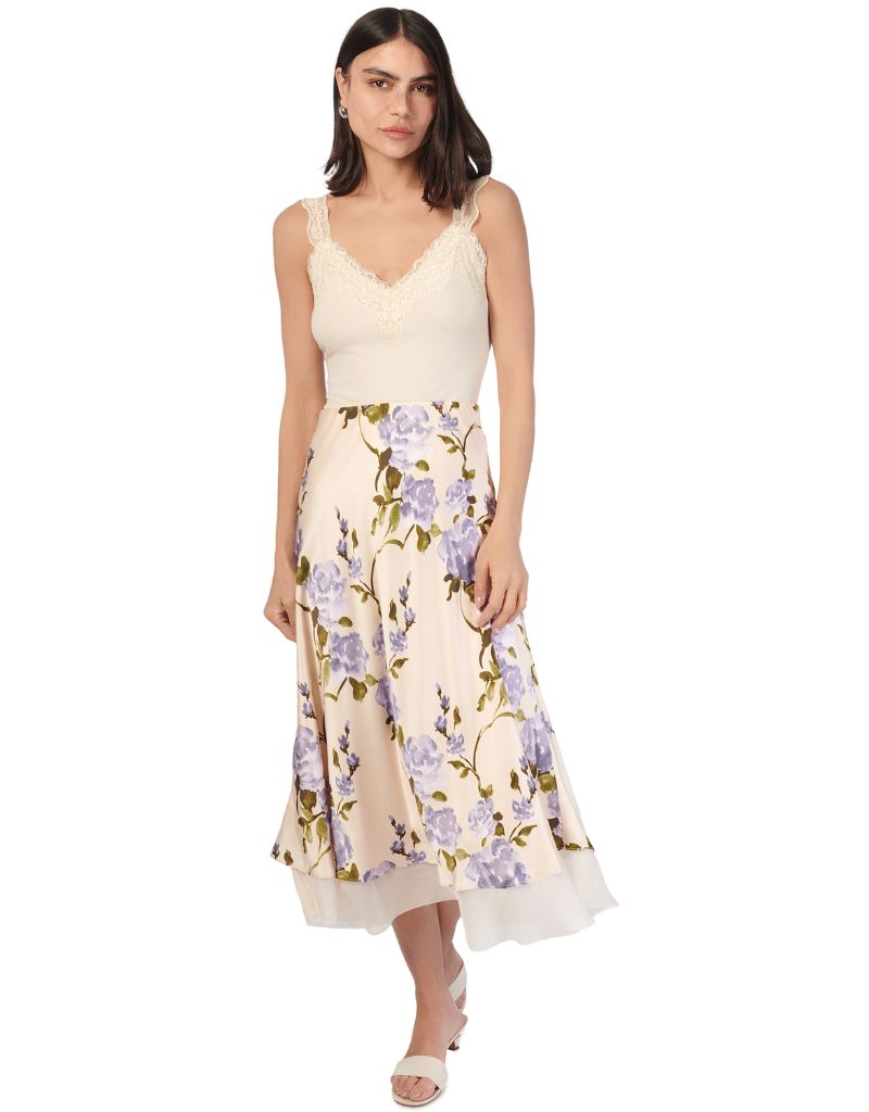 Genoa Skirt Moonflower Watercolor