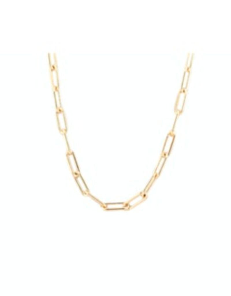 2509N Gold Plated-Sterling 16" Link Necklace
