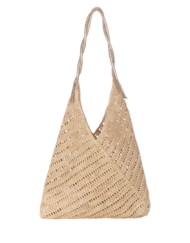 Panama Tote Lux Natural Gold S24