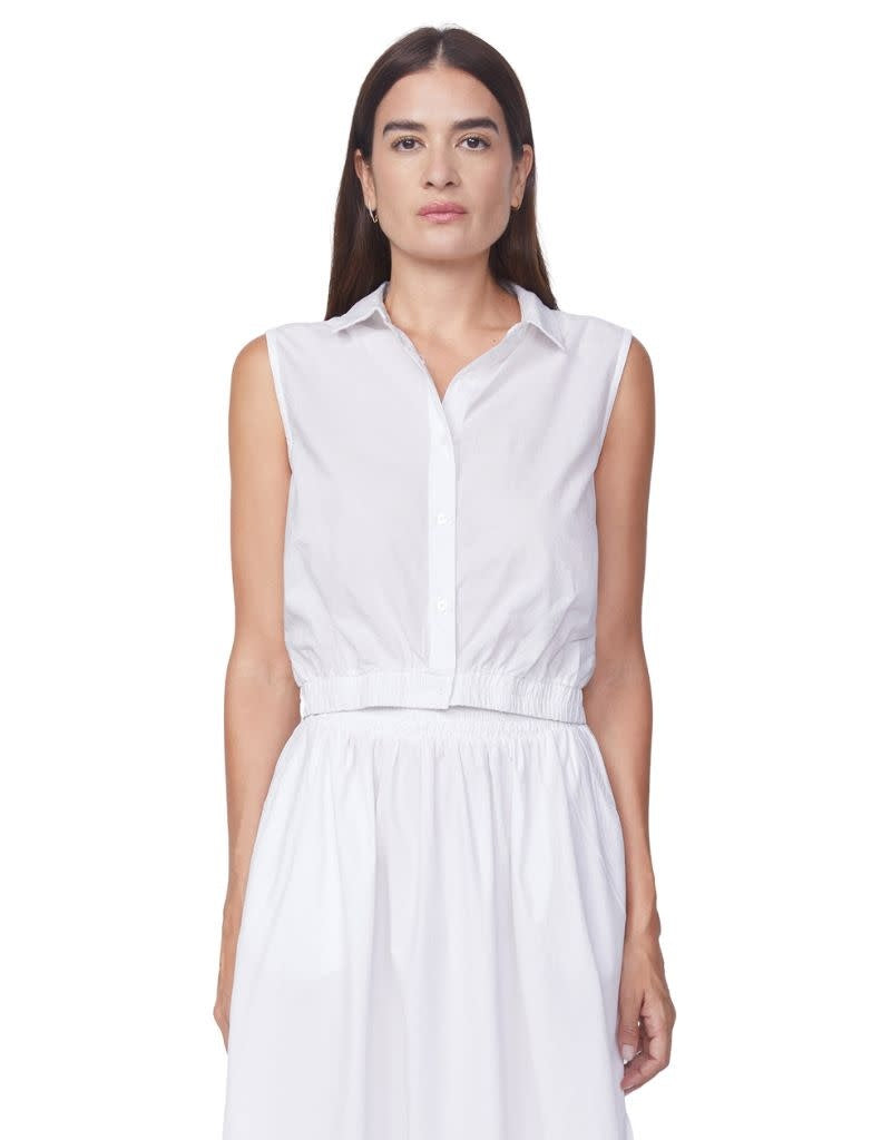 Voile Sleeveless Shirt White