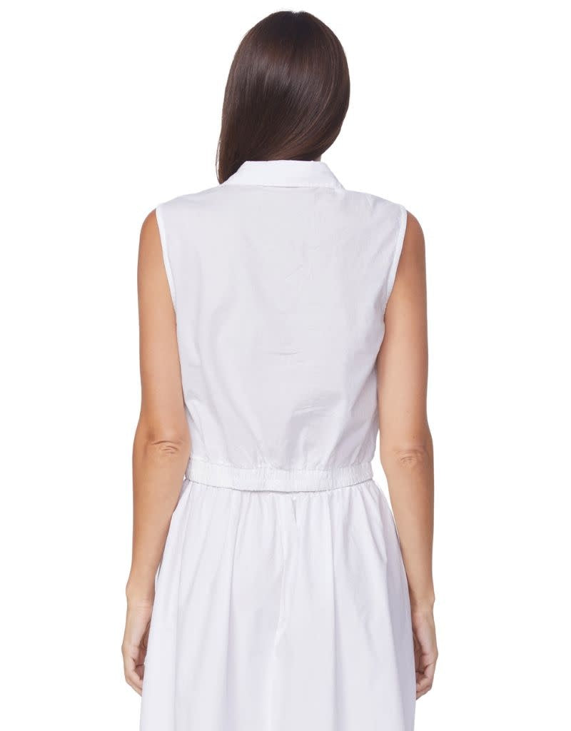 Voile Sleeveless Shirt White