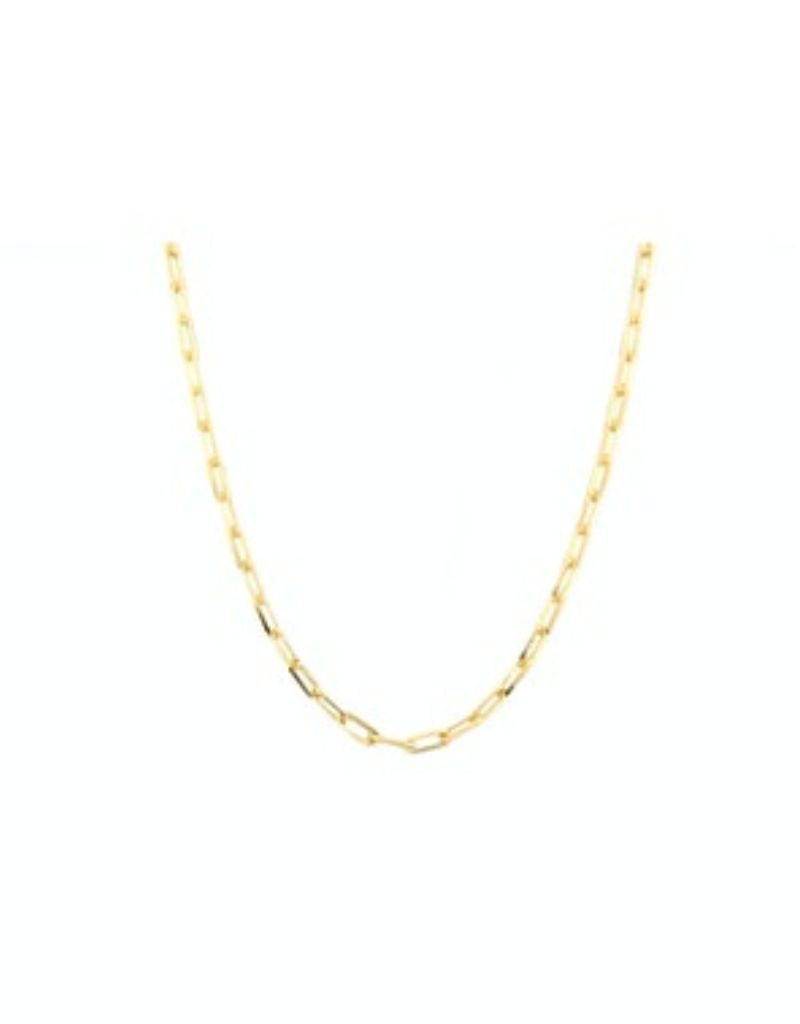 1646N Gold Plated Sterling 18" Small Link Necklace