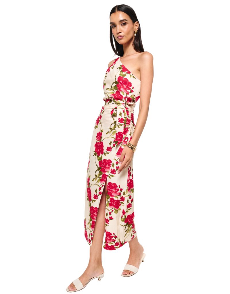 Nanu Dress Campari Watercolor