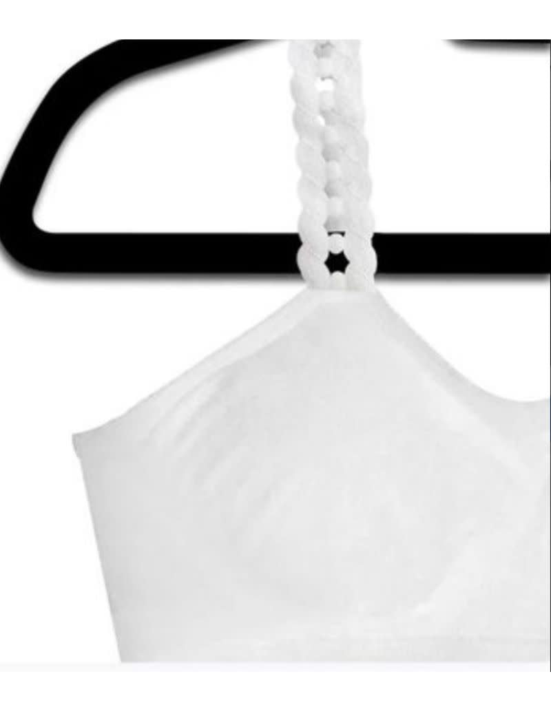 White Bra With Attached Loop Strap