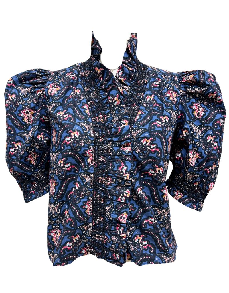 Zuri Top Short Sleeve Amisha Print F24