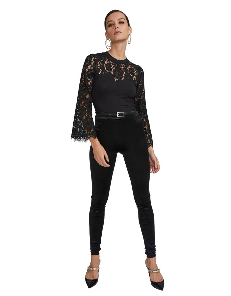 Maritzia Lace Combo Top Black H23