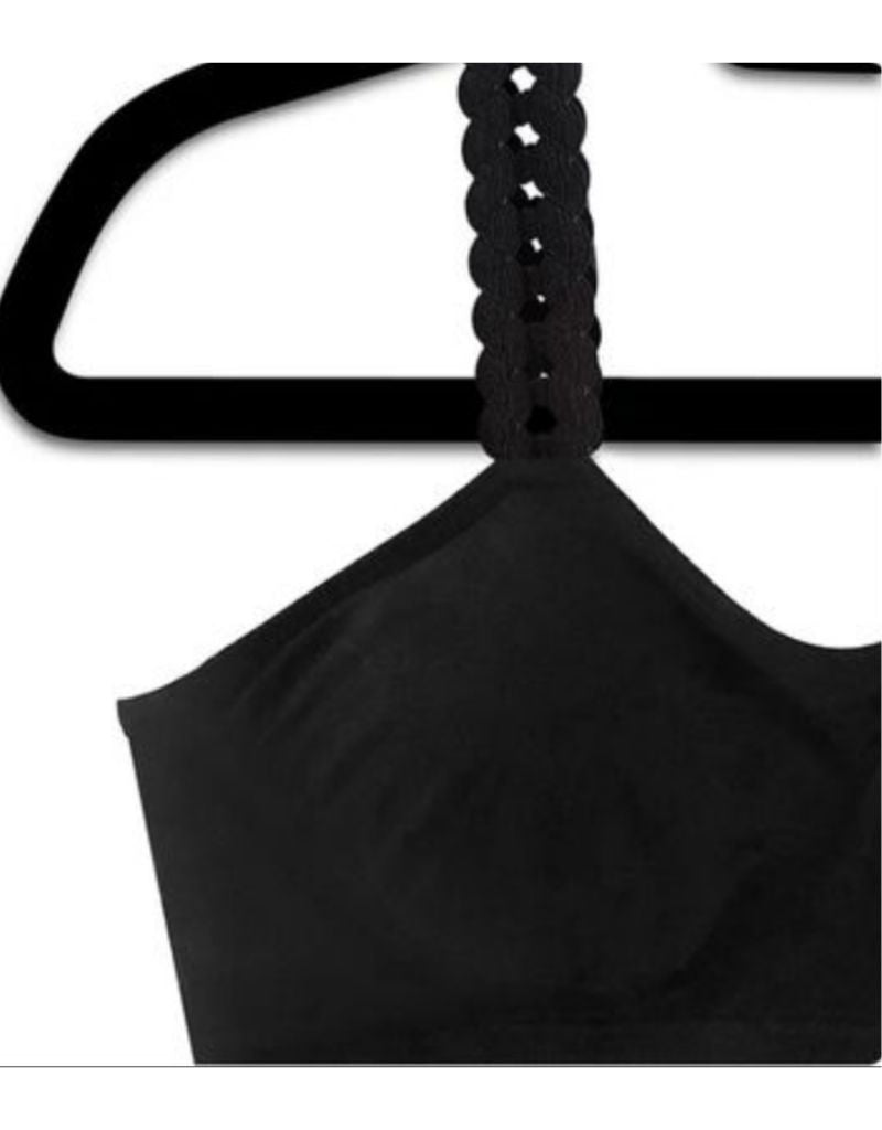Black Bra With Attached Loop Strap