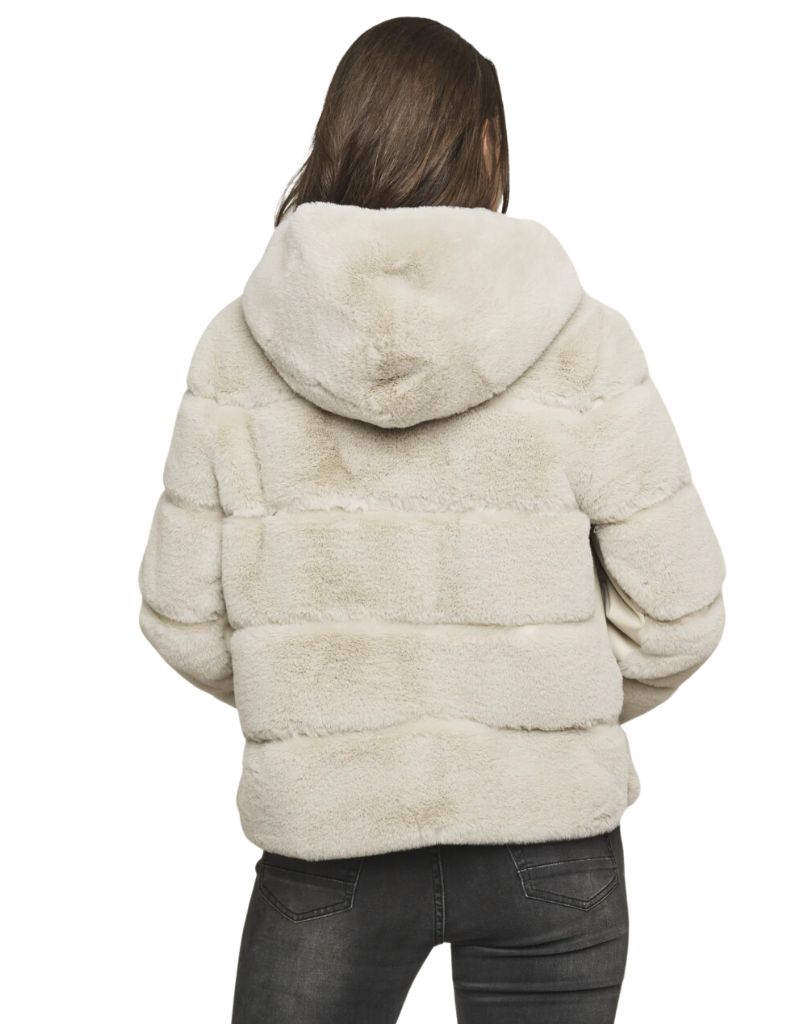 Aza Short Faux Fur Jacket Birch