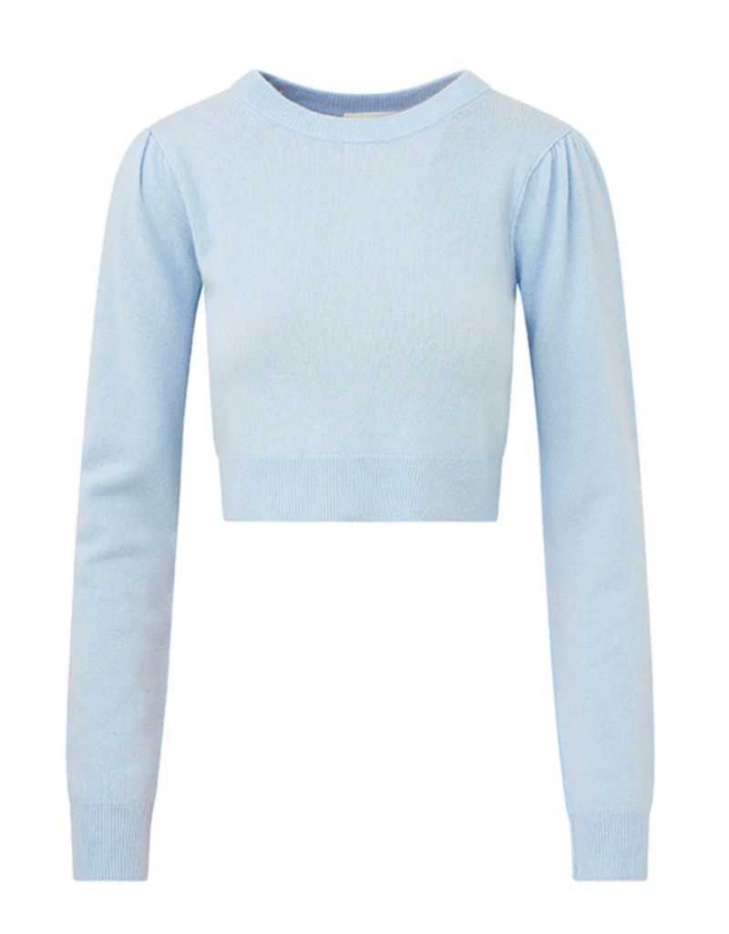 Lune Crop Pullover Delphinium