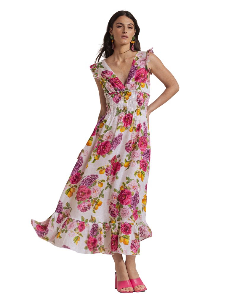 Dress Tucano Long Lemon Flower