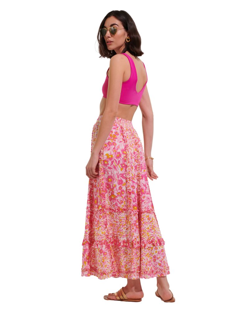 Long Skirt Amanda V & V Crep Pink Nuances S24